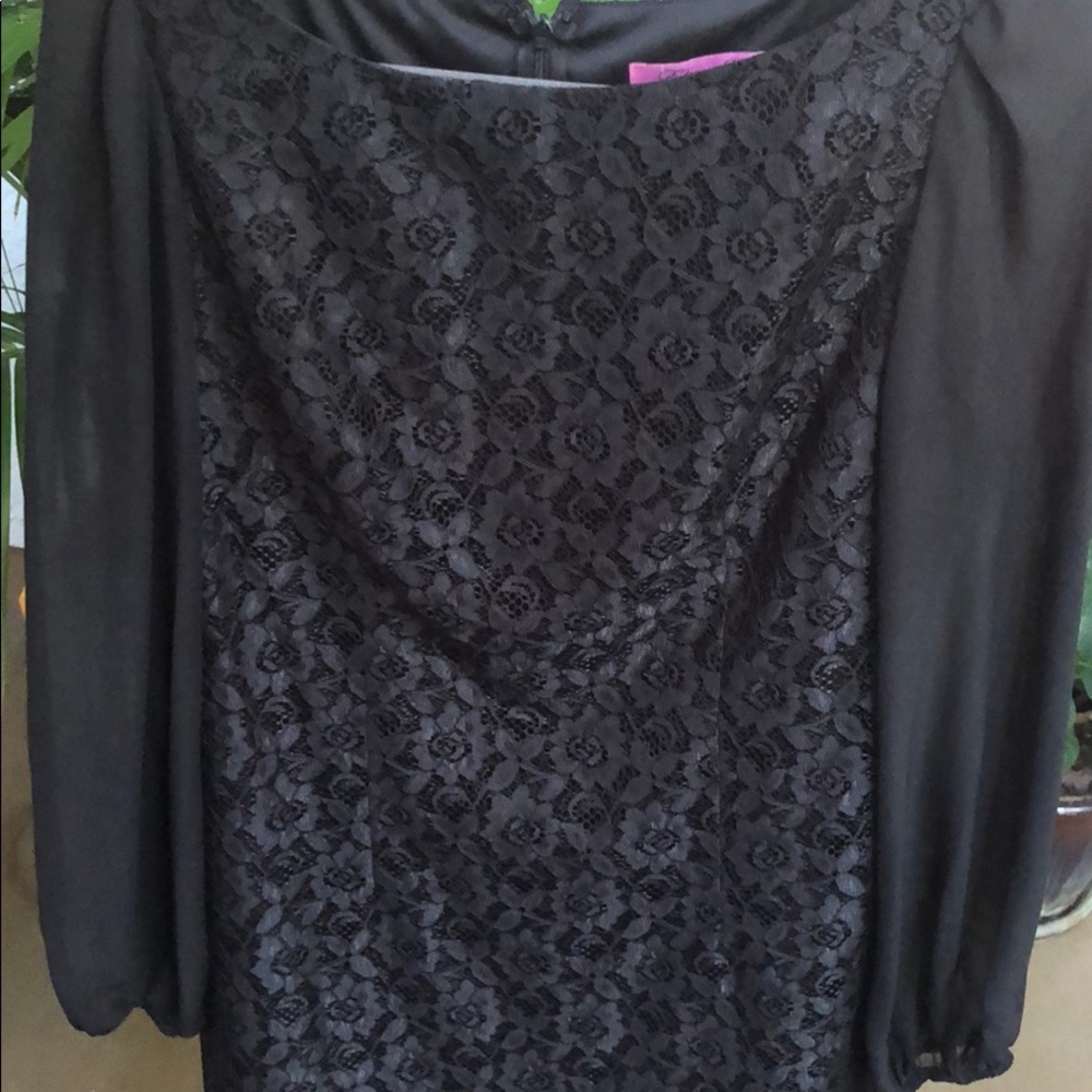 Eliza J Black Dress with Sleeves